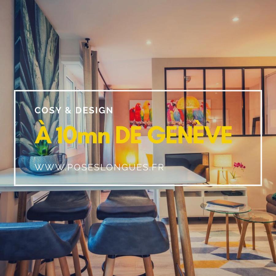 LE CHATELET- Parking Gratuit - Cosy et Design - à 10 mn de Geneve Annemasse Exterior foto